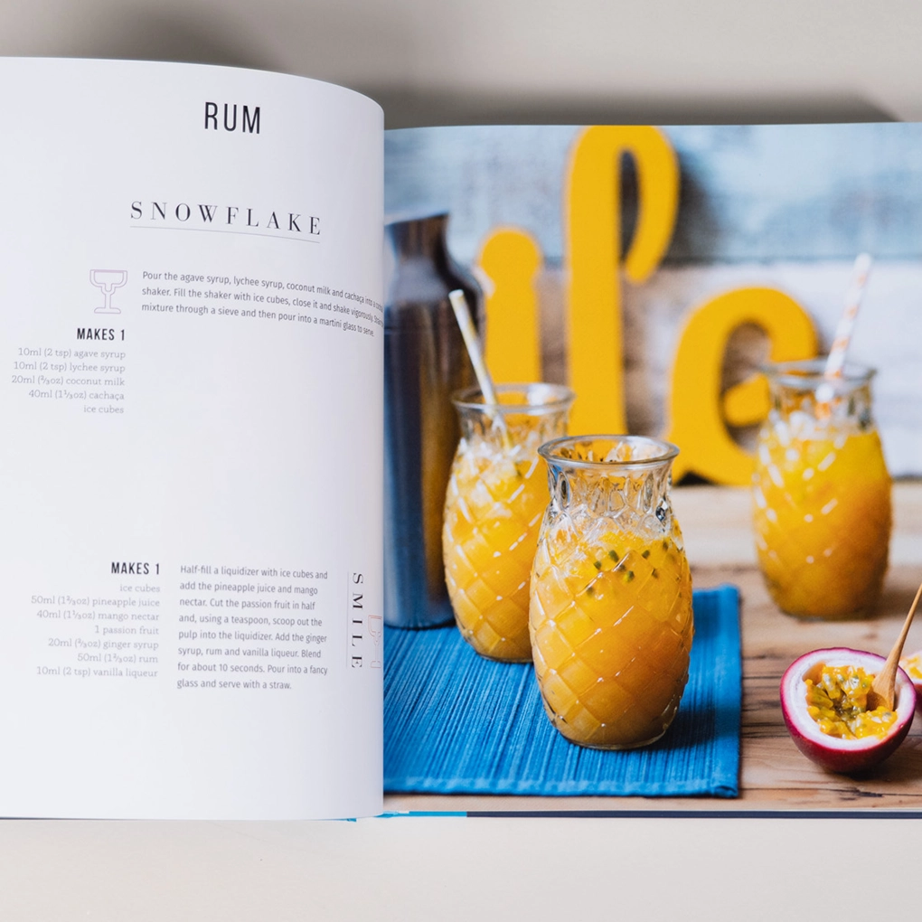 An interior spread on how to make a snowball.